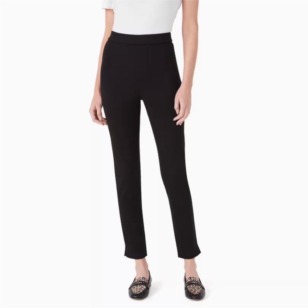 KATE SPADE PONTE BLACK PULLON HIGH RISE WAIST PANTS S